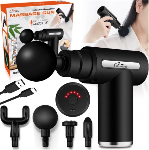 Masážna pištoľ Massage Gun so 4 hlavicami