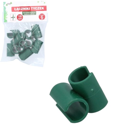 Sada 6 spojok na záhradné tyče 16 mm, tvar T