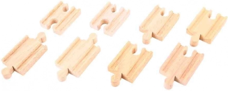 Drevené spojky koľají 7 cm (8 ks) BIGJIGS RAIL