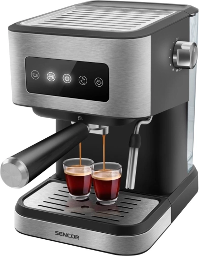 Pákový kávovar Sencor SES 4020SS na espresso a cappuccino