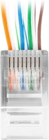 Priechodzí RJ45 (8P8C) pre jednoduchšie zakončenie