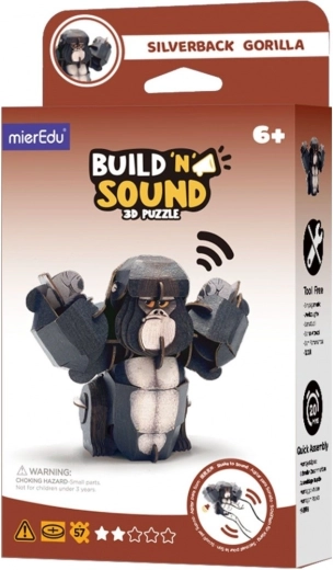 3D puzzle MierEdu Postav a počúvaj – gorila
