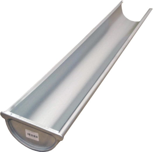 Koncový žľab ľavý 330 mm, dĺžka 1 m, pozinkovaná oceľ