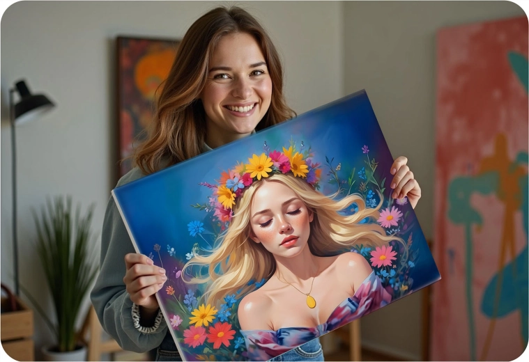 Žiarivá dekorácia na stenu