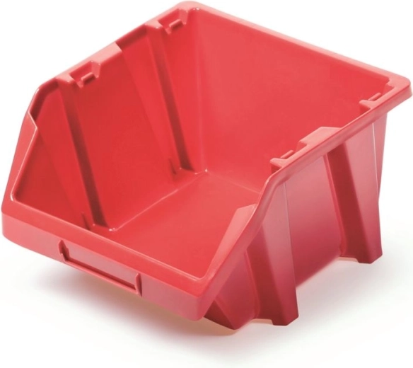 Plastový úložný box Bineer Short, červený, 187 × 158 × 114 mm