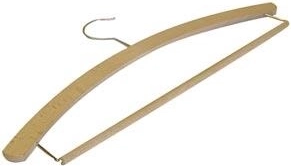 Drevené pánske šatníkové ramienko s otočným háčikom, voskované, veľkosť L