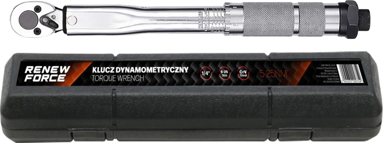 Momentový kľúč RENEW FORCE 1/4" 5–25 Nm