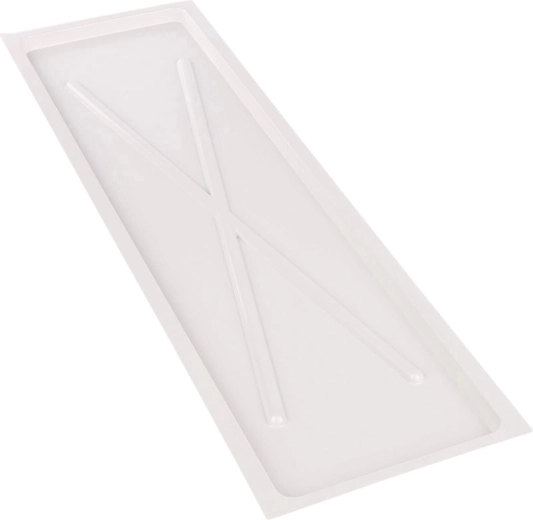 Metpol biela úzka odkvapkávacia miska 75 × 22,5 cm pre dvojposchodový odkvapkávač 80 cm
