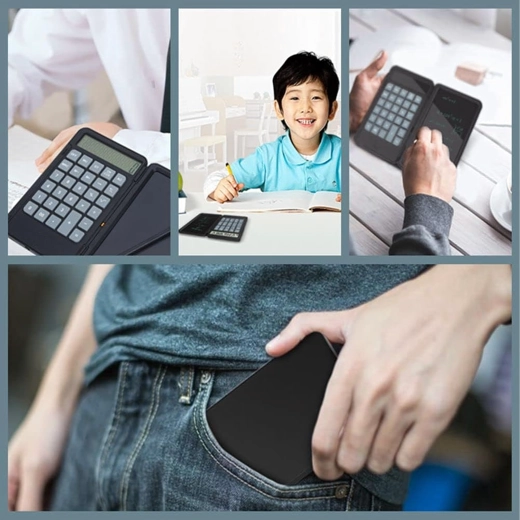 Vedecká kalkulačka 2 v 1 s LCD zápisníkom a stylusom