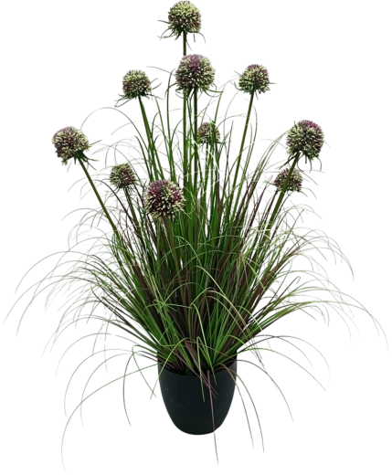 Umelý okrasný cesnak v kvetináči fialový 90 cm Garden Line