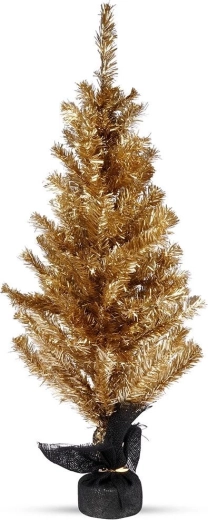 Zlatý stolový vianočný stromček 90 cm