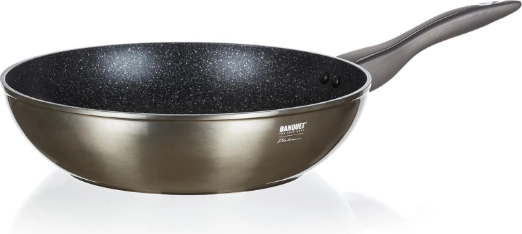 Wok panvica 28 cm METALLIC PLATINUM s nepriľnavým povrchom