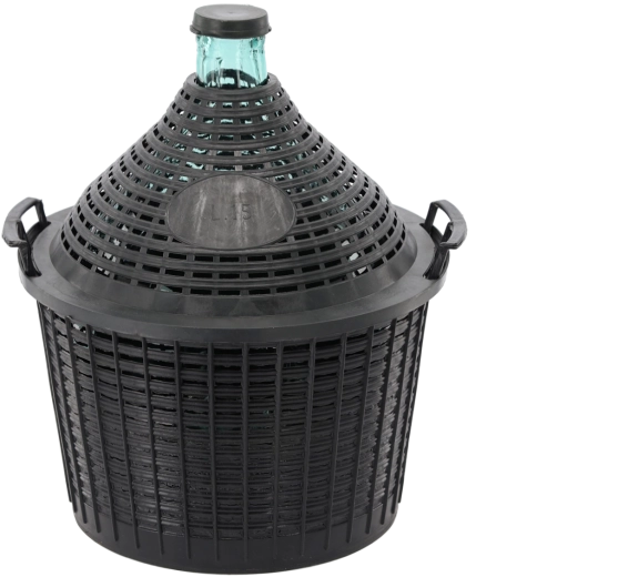 Sklenený demižón v koši 15 l