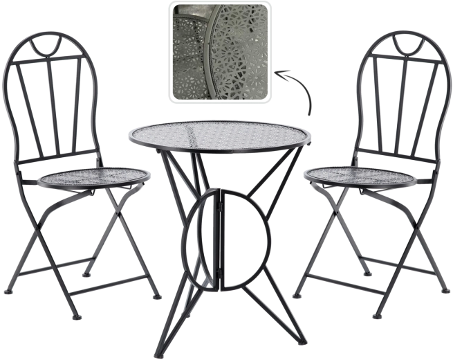 Kompletný bistro set pre 2 osoby
