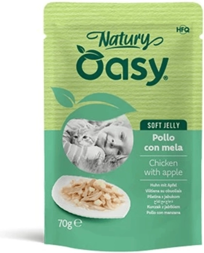 Oasy Natury Soft Jelly kuracie s jablkom kapsička 70 g