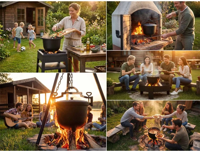 Tri spôsoby použitia: postaviť, zavesiť, variť na plyne