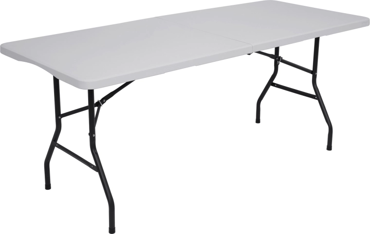 Skladací kempingový stôl NILS Camp 180 × 74 cm biely