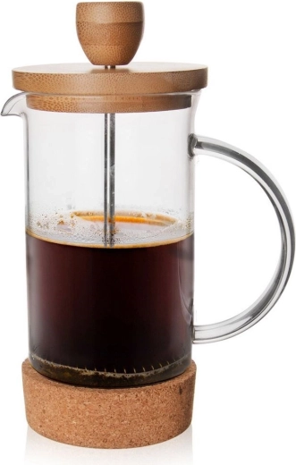 Sklenený french press na kávu a čaj 400 ml
