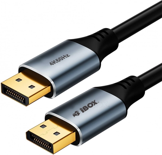 Kábel DisplayPort 4K 60 Hz so zlatými konektormi 1 m
