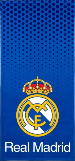 Bavlnená osuška Real Madrid modrá 75 × 150 cm