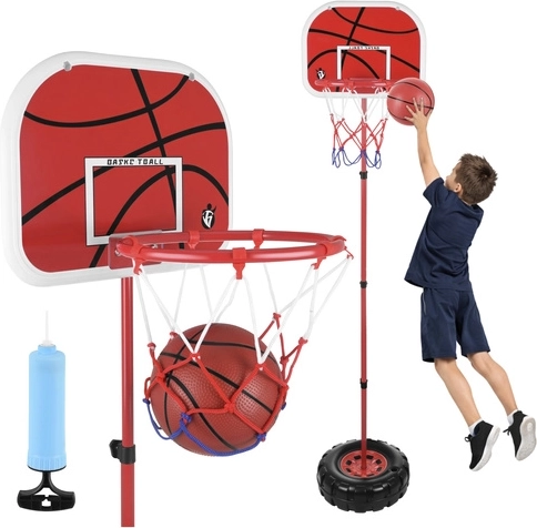 Detský nastaviteľný basketbalový kôš so stojanom do 170 cm ISO TRADE
