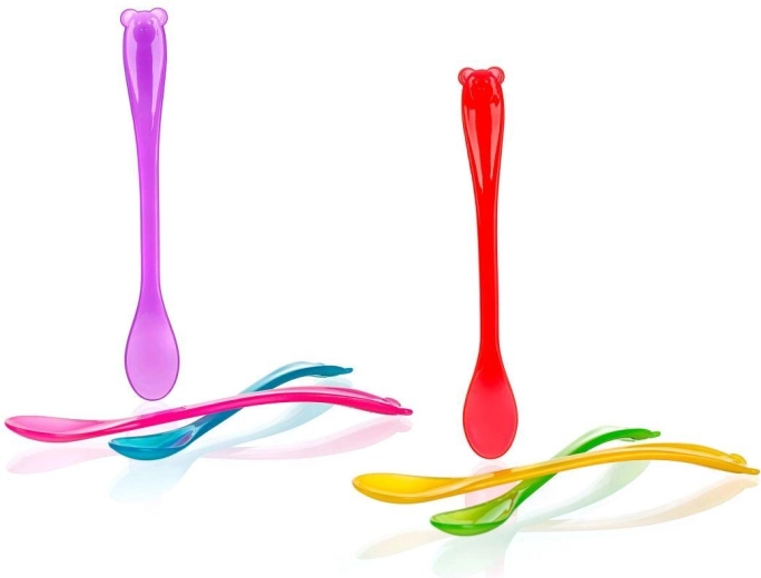 Detské plastové lyžičky 4Kids 17 cm, mix farieb, 3 ks