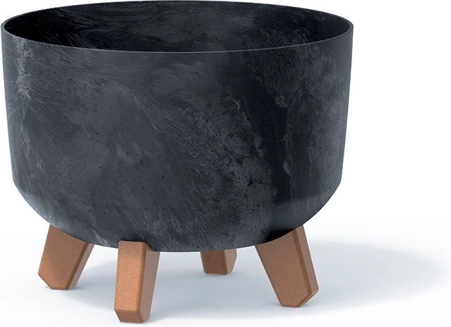 Kvetináč Gracia betónový efekt 20 cm antracit