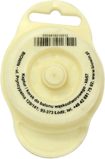 Kvasná zátka z PVC s otvorom, priemer 50 mm, biela