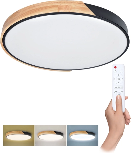 Solight LED stropné/nástenné svietidlo Polia s diaľkovým ovládaním 46 W 3220 lm 40 cm stmievateľné CCT