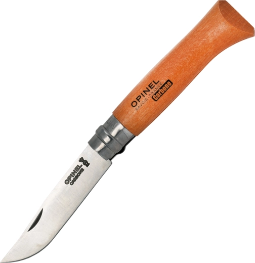 Opinel vreckový nôž No. 08 Carbon, bukové drevo, 8,5 cm