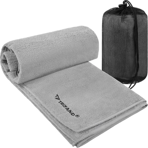Rýchloschnúci uterák Trizand z mikrovlákna 120 × 60 cm tmavosivý
