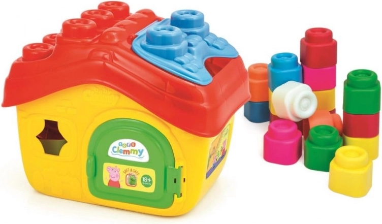 Mäkké stavebné kocky CLEMENTONI Clemmy – domček PEPPA PIG