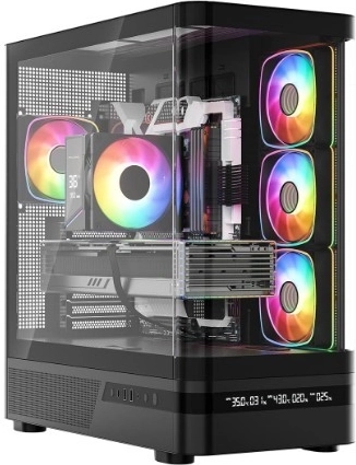 Počítačová skriňa MODECOM Volcano AQ200 ARGB Midi Black