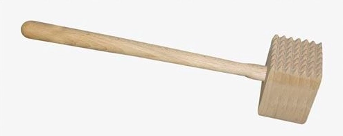 Obojstranné drevené tĺčidlo na mäso 33 cm