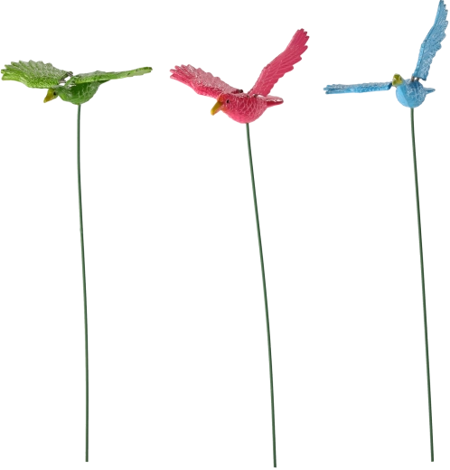 Záhradná dekorácia na tyčke – vták 34 cm