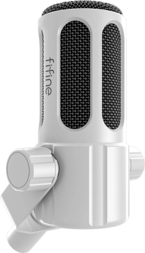 Fifine Tank 1 dynamický mikrofón XLR biely