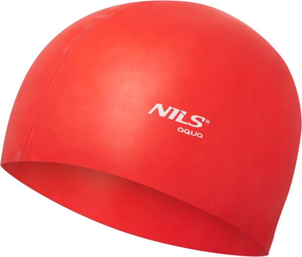 Silikónová plavecká čiapka NILS Aqua NQC RD01 červená