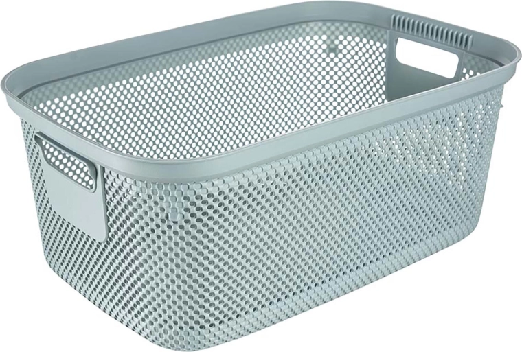 Kôš na čistú bielizeň z plastu 53 × 34,5 × 22,5 cm – modrý