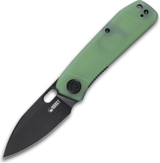 Kubey Hyde KU2104C vreckový nôž 7,5 cm, čierny, bledo zelený Jade, G10, klip