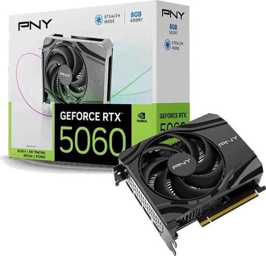 PNY GeForce RTX 5060 8GB – kompaktná grafická karta s jedným ventilátorom