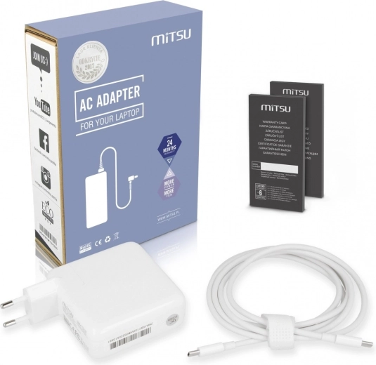 Mitsu USB‑C napájací adaptér 100 W PD pre notebook
