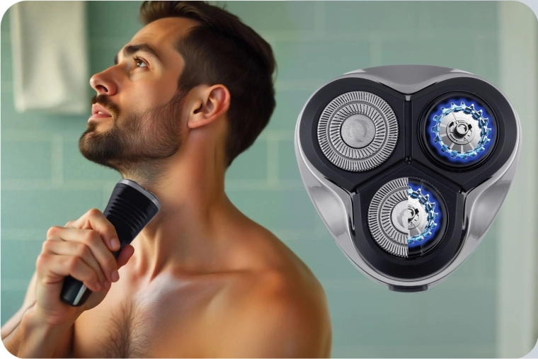 Hladké rotačné holenie bez ťahania