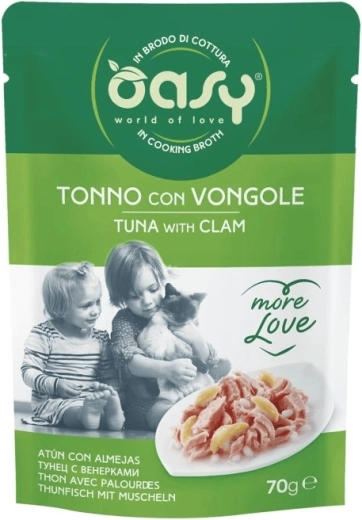 Oasy More Love kapsička pre mačky tuniak so mušľami 70 g