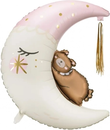 Fóliový balón medvedík na mesiaci 71 × 86 cm