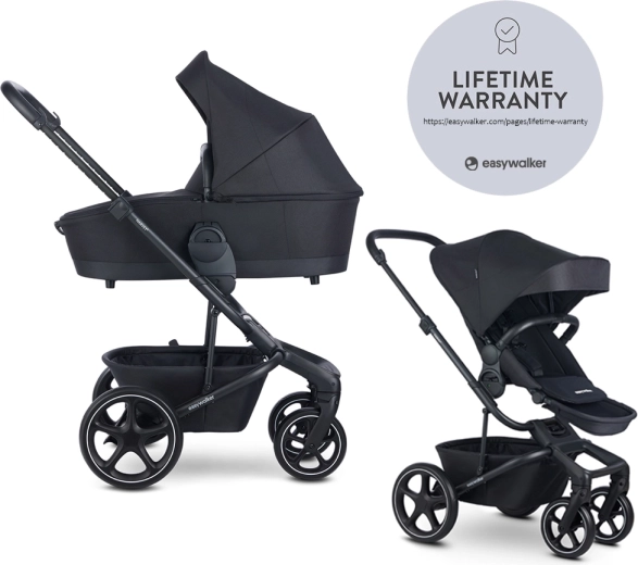 Easywalker kombinovaný kočík Harvey 5 2v1 midnight black lite rws