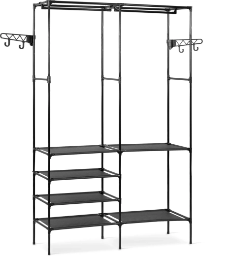 Dve závesné tyče a tri výškové úrovne