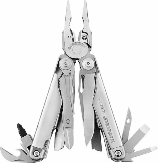 Leatherman Surge multifunkčný nástroj, 21 funkcií, celonerezový, strieborný