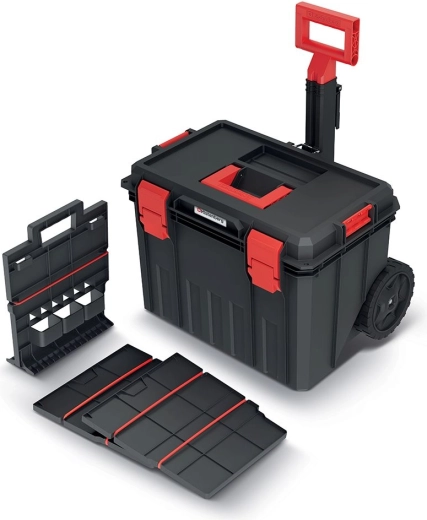 Kufor na náradie s kolieskami MODULAR SOLUTION 530 × 355 × 390 mm, čierny