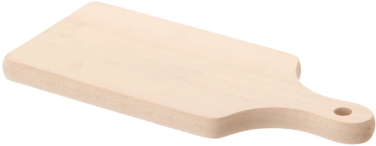 Drevená krájacia doska z bukového dreva 27 × 11 cm s rukoväťou