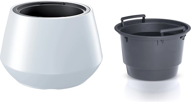 Kvetináč s vložkou 43,6 cm biely – elegantný odolný plastový obal na rastliny